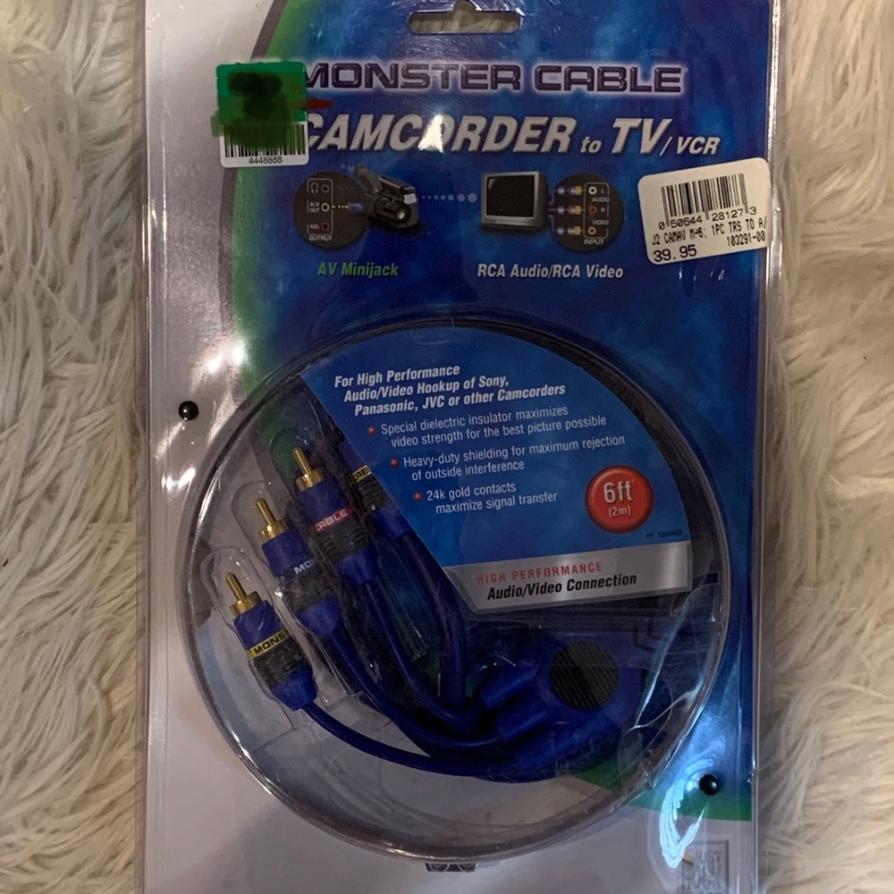 Monster Cable Camcorder - TV/VCR/AV Receiver